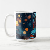 Kosmisches Teddybär-Astronaut Kaffeetasse (Links)