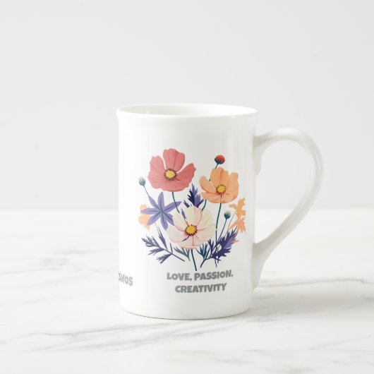 Kosmisches Trink Bone China Tasse der Liebe & Leid (Rechts)