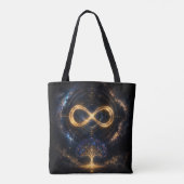Kosmisches Unendlichkeit-Baum-Schulter-Tasche Tasche (Rückseite)