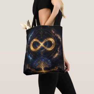 Kosmisches Unendlichkeit-Baum-Schulter-Tasche Tasche