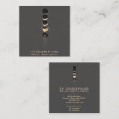 *~* Kosmisches Universum Gold Moon Phasing Glitzer Quadratische Visitenkarte (Vorne/Hinten)