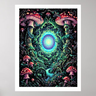 Kosmisches Waldportal – Reise hinter den Schleier Poster