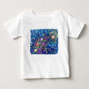 Kosmisches Weihnachtsbaum Baby T-shirt