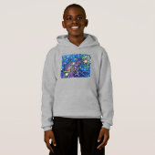 Kosmisches Weihnachtsbaum Hoodie (Vorne ganz)