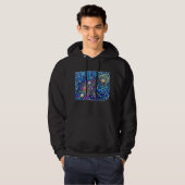 Kosmisches Weihnachtsbaum Hoodie (Vorne ganz)