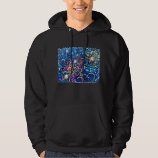 Kosmisches Weihnachtsbaum Hoodie