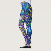 Kosmisches Weihnachtsbaum Leggings (Links)
