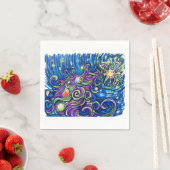Kosmisches Weihnachtsbaum Serviette (Beispiel)