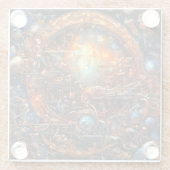 kosmisches Wunder Glasuntersetzer (Rückseite)