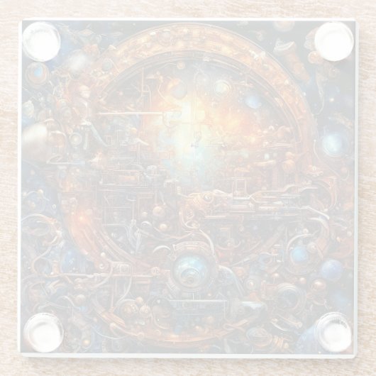 kosmisches Wunder Glasuntersetzer (Rückseite)