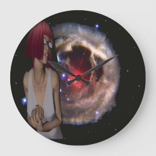 kosmisches Wunder Große Wanduhr
