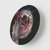 kosmisches Wunder Runde Wanduhr (Winkel)