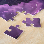 Kosmisches WW2 Spitfire mit lebhafter Neonfarbe Puzzle (Seite)