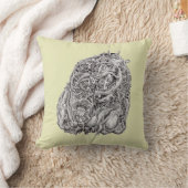 Kosmographischer Kopf von Brian Benson Kissen (Decke)