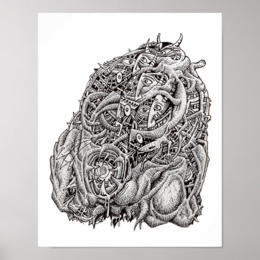 Kosmographischer Kopf, von Brian Benson, Poster (Vorne)