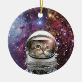 Kosmonaukatze Keramik Ornament (Vorne)