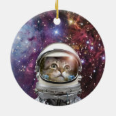 Kosmonaukatze Keramik Ornament (Hinten)