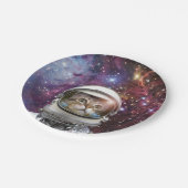 Kosmonaukatze Pappteller (Schrägansicht)