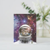 Kosmonaukatze Postkarte (Stehend Vorderseite)