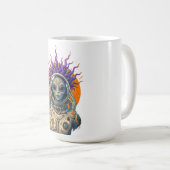 Kosmonaut Alien Langarmshirt Kaffeetasse (VorderseiteRechts)