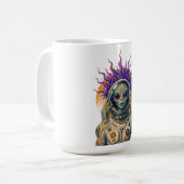 Kosmonaut Alien Langarmshirt Kaffeetasse (Vorderseite Links)