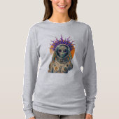 Kosmonaut Alien Langarmshirt T-Shirt (Vorderseite)