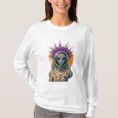 Kosmonaut Alien Langarmshirt T-Shirt (Vorderseite)
