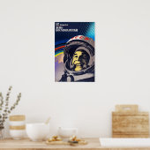Kosmonaut Day YURI GAGARIN sowjetisches Raumfahrtp Poster (Küche)