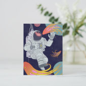 Kosmonaut Postkarte (Stehend Vorderseite)