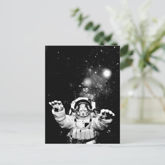Kosmonaut Postkarte (Stehend Vorderseite)