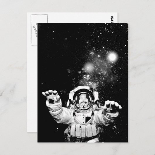 Kosmonaut Postkarte (Vorne/Hinten)