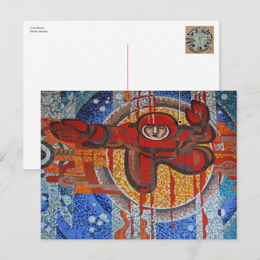 Kosmonaut Postkarte (Vorne/Hinten)