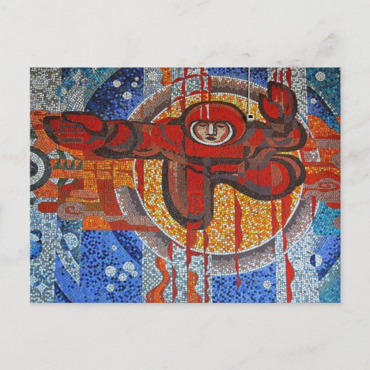 Kosmonaut Postkarte (Vorderseite)