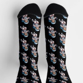 Kosmonaut schwebt im Weltraum Socken (Oben)