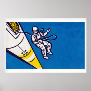 Kosmonaut - Streichholzschachtel-Druck - Ästhetisc Poster