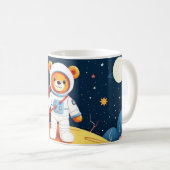 Kosmonaut Teddy Glowscape Kaffeetasse (VorderseiteRechts)