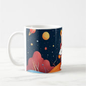 Kosmonaut Teddy Glowscape Kaffeetasse (Links)