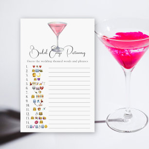 Kosmopolitische Brautparty-Emoji-Pictionary