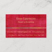 kosmopolitischer Glamour Visitenkarte (Rückseite)