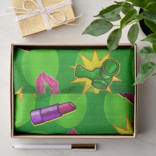 Kosmopolitischer Pop Art GIFT TISSUR 3 Seidenpapier (Geschenk)