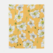 Kosmos, Aquarell, nahtlos, Blumenmuster. Fleecedecke (Vorderseite)