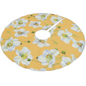 Kosmos, Aquarell, nahtlos, Blumenmuster. Polyester Weihnachtsbaumdecke (Schrägansicht)