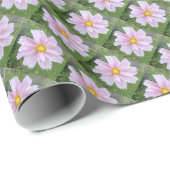 Kosmos - Blassrosa und Grün — ECHO-DRUCK Geschenkpapier (Rolleneckpunkt)