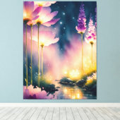 Kosmos blüht Kunstwerk Leinwanddruck (Insitu (Holzboden))