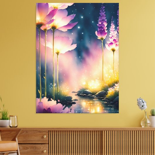 Kosmos blüht Kunstwerk Leinwanddruck (Insitu (Wohnzimmer))