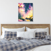 Kosmos blüht Kunstwerk Leinwanddruck (Insitu (Schlafzimmer))