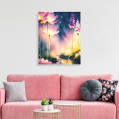 Kosmos blüht Kunstwerk Leinwanddruck (Insitu (Wohnzimmer))