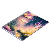 Kosmos blüht Kunstwerk Notizblock (Linke Seite)