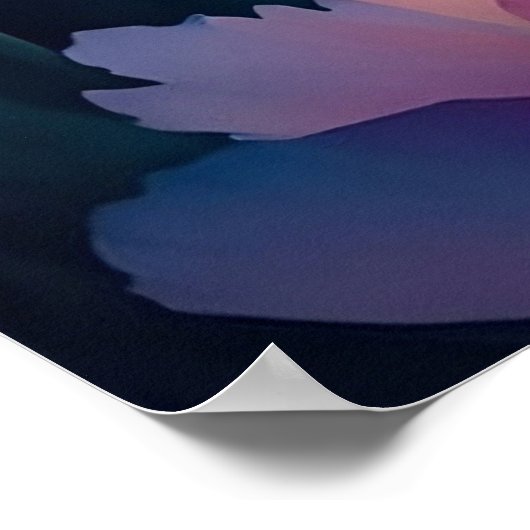 Kosmos blüht Kunstwerk Poster (Ecke)