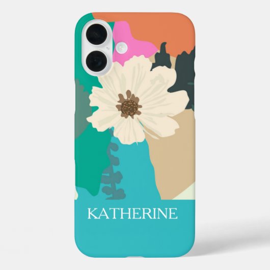 Kosmos Blume Abstrakte Farbblöcke Moderne, kundens Case-Mate iPhone Hülle (Rückseite)